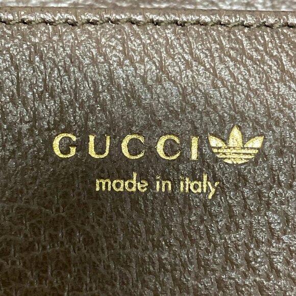 Auth GUCCI Crystal GG 621892 Brown Dark Brown Coated Canvas Leather - Picture 6 of 13